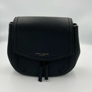 Marc Jacobs Maverick Saddle Bag Black Pebbled Leather